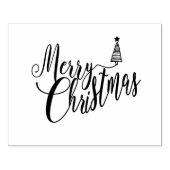 Vrolijk Kerstmis Rubber Stempel 4x5" (Afrduk)