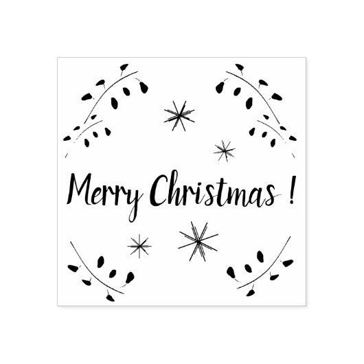 Vrolijk Kerstmis rubberstempel, Kerstmis Rubberstempel (Afrduk)