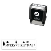 Vrolijk Kerstmis rubberstempel, Kerstmis Zelfinktende Stempel (In situ)