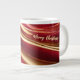 Vrolijk Kerstmis-Ruby Rood en Goud- Grote Koffiekop