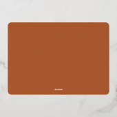 Vrolijk Kerstmis Rustiek Goud Script Foto Folie Feestdagenkaart (Achterkant)