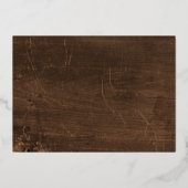 Vrolijk Kerstmis Rustiek Script 2 Foto Goud Folie Feestdagenkaart (Achterkant)