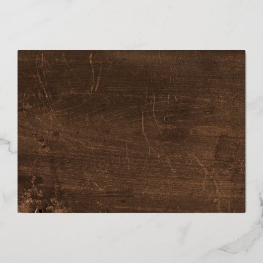 Vrolijk Kerstmis Rustiek Script 2 Foto Goud Folie Feestdagenkaart (Achterkant)