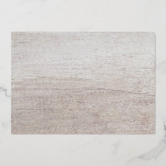 Vrolijk Kerstmis Rustiek Script 2 Foto Goud Folie Feestdagenkaart (Achterkant)