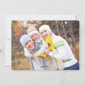 Vrolijk Kerstmis Rustiek Sneeuwbos Fotokaart Feestdagenkaart (Achterkant)