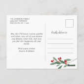 Vrolijk Kerstmis Rustieke Berkenbast 4 FOTO Groet Briefkaart (Achterkant)