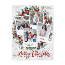 Vrolijk Kerstmis Rustieke Berkenbast 4 FOTO Groet