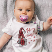 Vrolijk Kerstmis Rustieke Gnoom in Rode Buffel Pla Romper