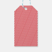 Vrolijk Kerstmis Rustieke Rode Vrachtwagen Trendy Cadeaulabel (Achterkant)