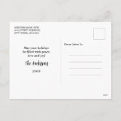 Vrolijk Kerstmis Rustieke Waterverf Gnome Familie Feestdagenkaart (Achterkant)