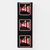 Vrolijk Kerstmis Santa Collectie 4x12 Vinyl Banner (Verticaal)