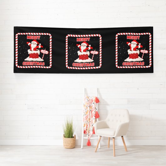 Vrolijk Kerstmis Santa Collectie 4x12 Vinyl Banner (Insitu)