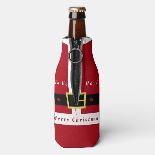 Vrolijk Kerstmis Santa Fles Cooler Grappig cadeau (Fles Achterkant)