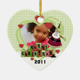 Vrolijk Kerstmis Santa Foto Ornament