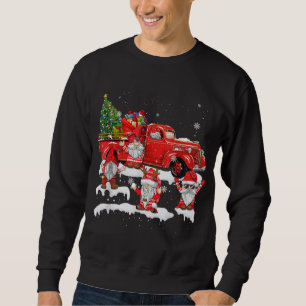 Vrolijk Kerstmis Santa Gnome met Rode Vrachtwagen Trui