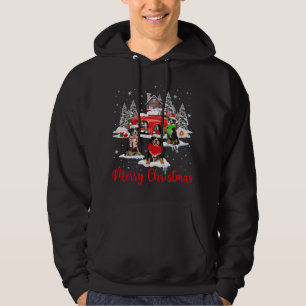 Vrolijk Kerstmis Santa Rendier Berner Bergen Berge Hoodie