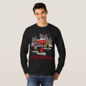 Vrolijk Kerstmis Santa Rendier Berner Bergen Berge T-shirt (Voorkant volledig)