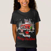 Vrolijk Kerstmis Santa Rendier Berner Bergen Berge T-shirt (Voorkant)