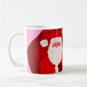 Vrolijk Kerstmis Santa rood/roze genoemd meisjes m Koffiemok (Links)