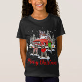 Vrolijk Kerstmis Santa Wirehaired Pointing Griffon T-shirt (Voorkant)