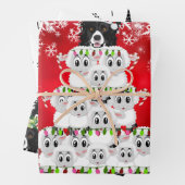 Vrolijk Kerstmis Schaap Herding Hond Inpakpapier Vel (In situ)