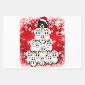 Vrolijk Kerstmis Schaap Herding Hond Inpakpapier Vel (Voorkant)