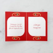 Vrolijk Kerstmis schattig lachend kat bubles rood Feestdagen Kaart (Binnen)