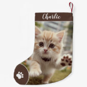 Vrolijk Kerstmis Schattige Aangepaste Huisdier Naa Kleine Kerstsok (Achterkant)