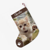 Vrolijk Kerstmis Schattige Aangepaste Huisdier Naa Kleine Kerstsok (Achterkant (Hangend))