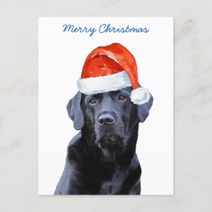 Vrolijk Kerstmis Schattige Santa Dog Labrador Feestdagenkaart