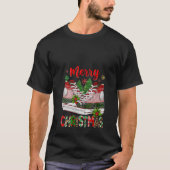 Vrolijk Kerstmis Schoen en Xmas Boom Lights Holly  T-shirt (Voorkant)