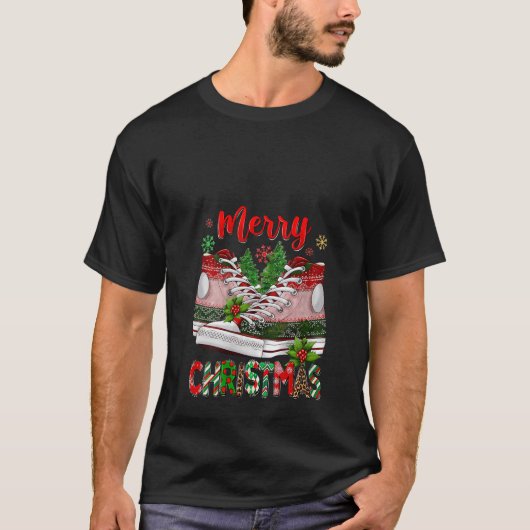 Vrolijk Kerstmis Schoen en Xmas Boom Lights Holly  T-shirt