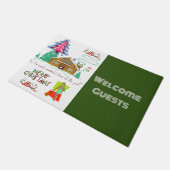 Vrolijk Kerstmis Schoonmaak Lady Matt Deurmat (Schuin)
