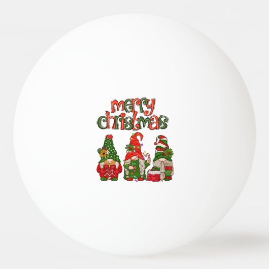 Vrolijk Kerstmis schrijven met Sinterklaas Pingpongbal (Voorkant)