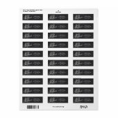 VROLIJK KERSTMIS Script Chalkboard Adresetiketten Etiket (Full Sheet)