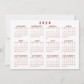 VROLIJK KERSTMIS Script Foto Overlay 2024 Kalender Feestdagenkaart (Achterkant)