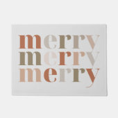 Vrolijk Kerstmis Seizoensgebonden Boho pastel Deco Deurmat (Voorkant)