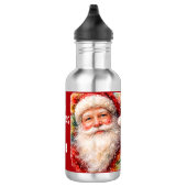 Vrolijk Kerstmis Sint Portret Waterfles (Rechts)