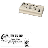 Vrolijk Kerstmis Sinterklaas Candy Cane Rendier Rubberstempel (Gestempeld)