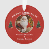 Vrolijk Kerstmis Sinterklaas Familie Personalisere Ornament (voorkant)
