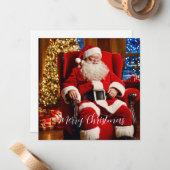 Vrolijk Kerstmis Sinterklaas Kaart Notitiekaartje (Voorkant / Achterkant in situ)