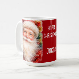 Vrolijk Kerstmis Sinterklaas Portret Koffiemok