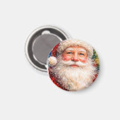 Vrolijk Kerstmis Sinterklaas Portret Magneet (Voorkant / Achterkant)