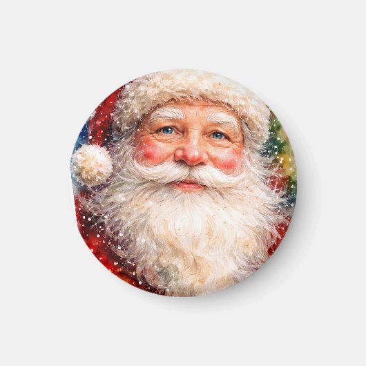 Vrolijk Kerstmis Sinterklaas Portret Magneet (Voorkant)