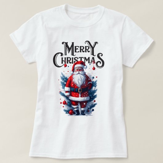 Vrolijk Kerstmis Sinterklaas Pyjama T-shirt (Design voorkant)