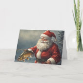 Vrolijk Kerstmis Sinterklaas Vist Vis Kaart (Voorkant)
