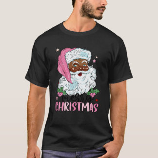 Vrolijk Kerstmis Sinterklaas Zwart Afro Afrikaans  T-shirt