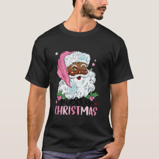 Vrolijk Kerstmis Sinterklaas Zwart Afro Afrikaans  T-shirt