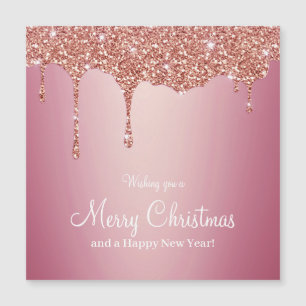 Vrolijk Kerstmis Smelten Meisje Roze Sparkles