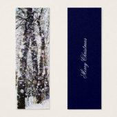 Vrolijk Kerstmis Sneeuwbomen Bladwijzer Kaart (Voorkant /achterkant)